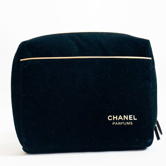 CHANEL Bags Chanel Nwot Suede Gold Trim Makeup Pouch Poshmark